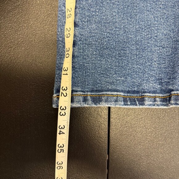 Zara Womens Flared Boot Cut Denim Jeans High Waist Saek Wash size 12 - Picture 5 of 8